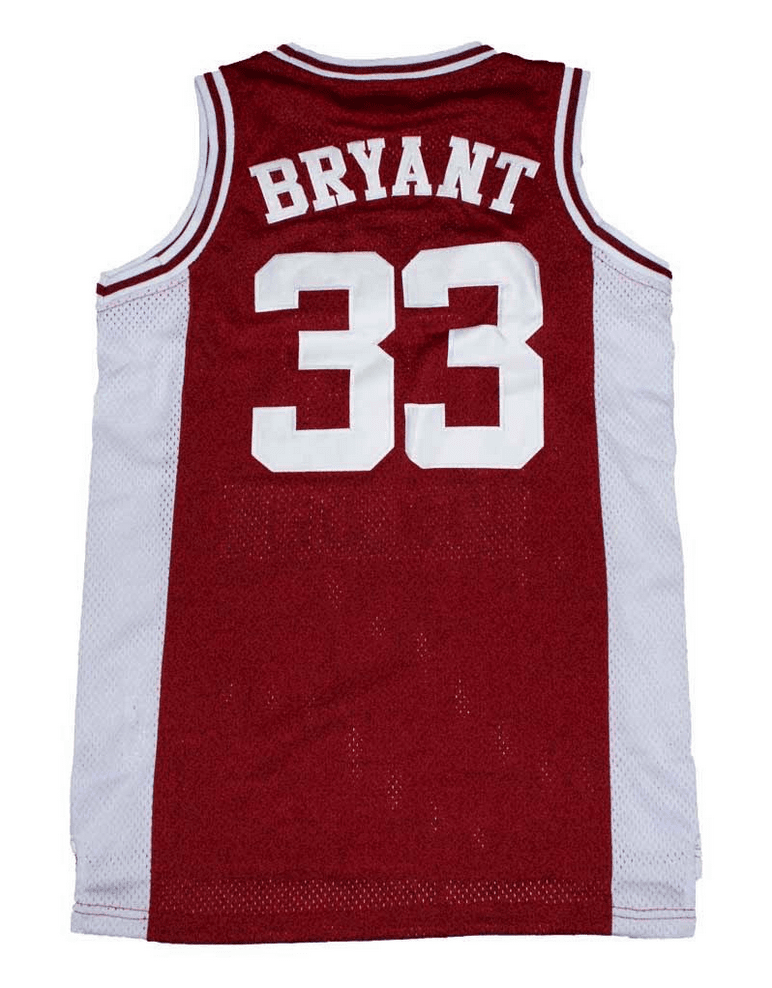 to Die for Collectibles Kobe Bryant #33 Lower Merion High School Home White Jersey, Size XXL, New