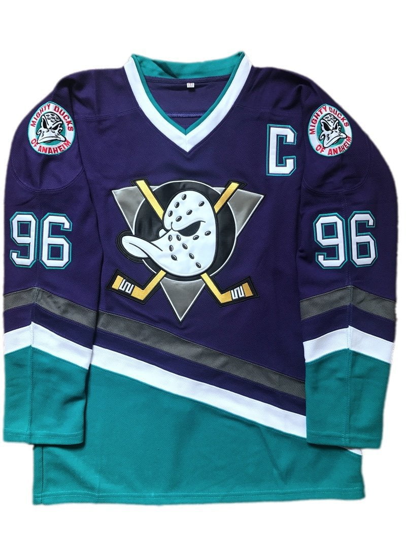 VTG 90s CCM Anaheim Mighty Ducks Purple NHL Hockey Jersey Large Rare  AUTHENTIC