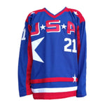 Mighty Ducks D2 Movie Team USA Ice Hockey Jersey Red Blue