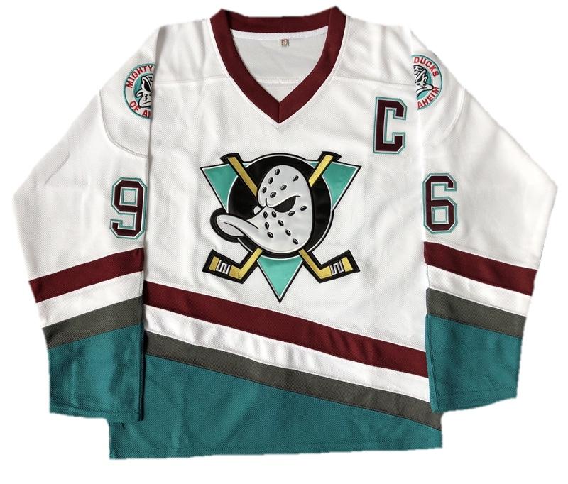 The Mighty Ducks Goldberg Jersey- Custom Mighty Ducks Jersey (White) –  Retro City Threads