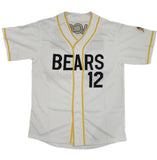Bad News Bears Jersey Chico's Bail Bonds Baseball White Embroidered