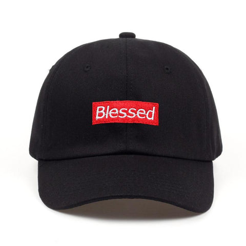 Blessed Dad Hat Baseball Cap Black Embroidered