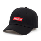 Blessed Dad Hat Baseball Cap Black Embroidered