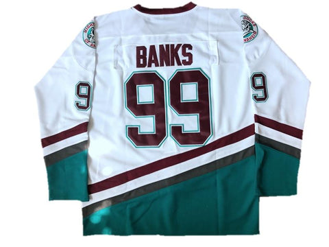 Maglie Hockey Mighty Ducks - Conway, Banks, Goldberg | Maglie Cucite Anni 90 - Foto 2