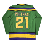 Mighty Ducks Movie Ice Hockey Jersey Green
