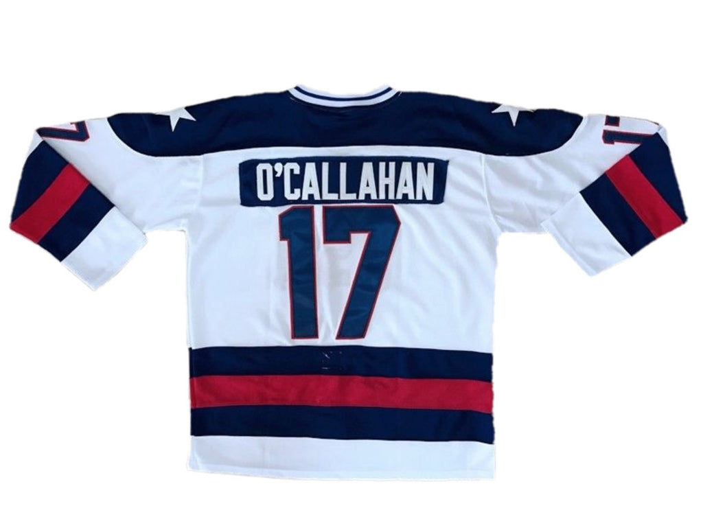 Jack O'Callahan 1980 Miracle On Ice USA Hockey Sewn White CUSTOM Jersey  M to 2XL