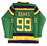 Youth Mighty Ducks Movie Ice Hockey Jersey Green