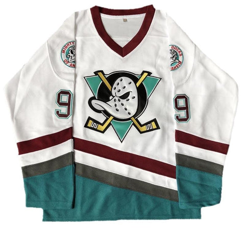 Mighty Ducks Movie Ice Hockey Jersey White – Jersey Junkiez