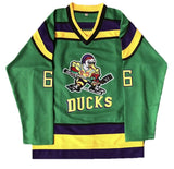 Youth Mighty Ducks Movie Ice Hockey Jersey Green