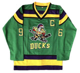 Youth Mighty Ducks Movie Ice Hockey Jersey Green